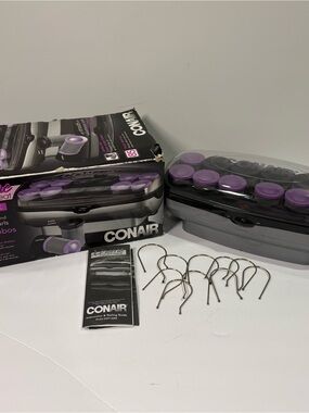 Conair Xtreme Instant Heat Jumbo Flocked Rollers Ceramic Purple 10 Clip CHV14JXR